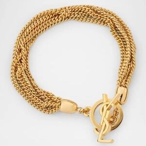 SAINT LAURENT YSL logo chain bracelet